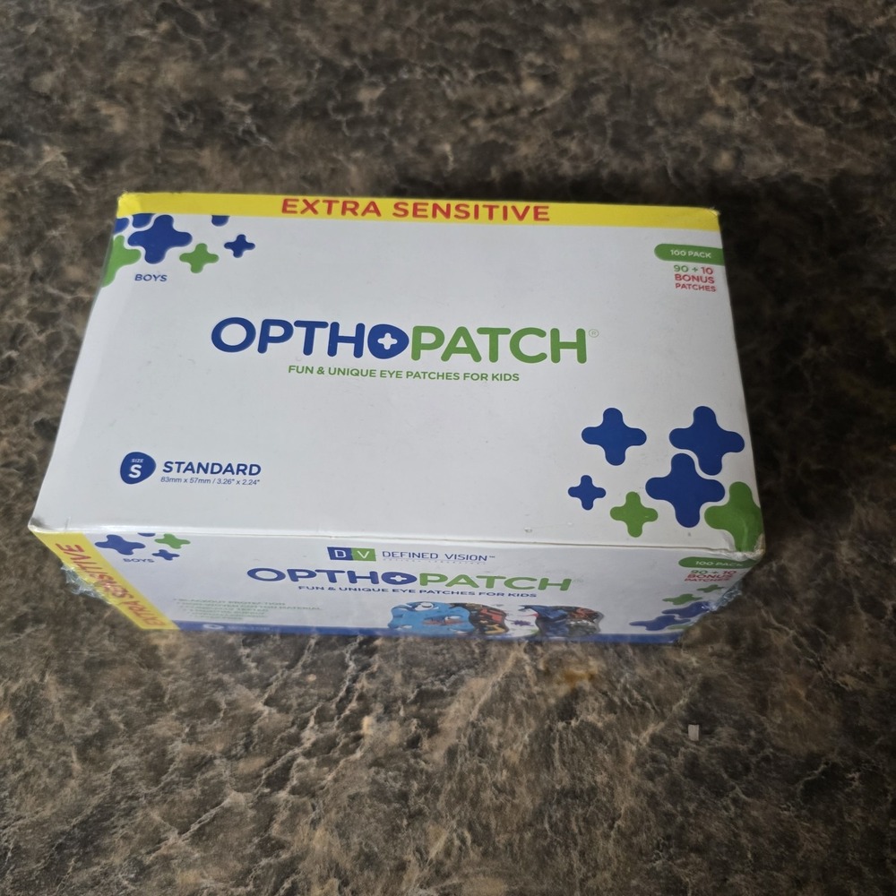 Opthopatch Eye Patches for Kids-Extra Sensitive Adhesive- Boys' Design  100CtNEW